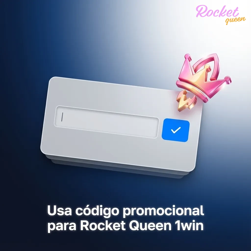 Banner de Rocket Queen en 1win con oferta: usa el código promocional ROCKETCL al registrarte para activar el bono.